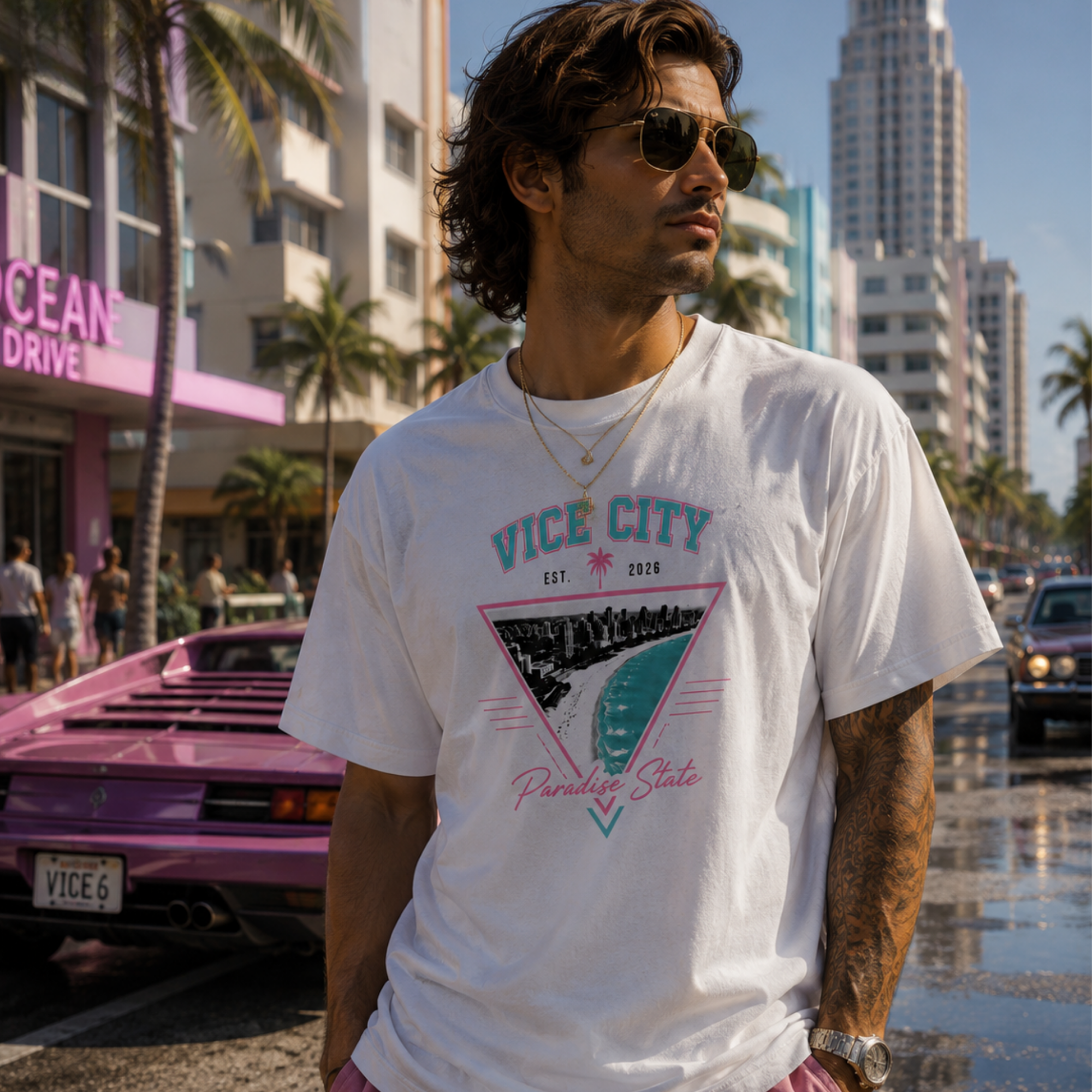 Paradise State Premium Oversized T-Shirt