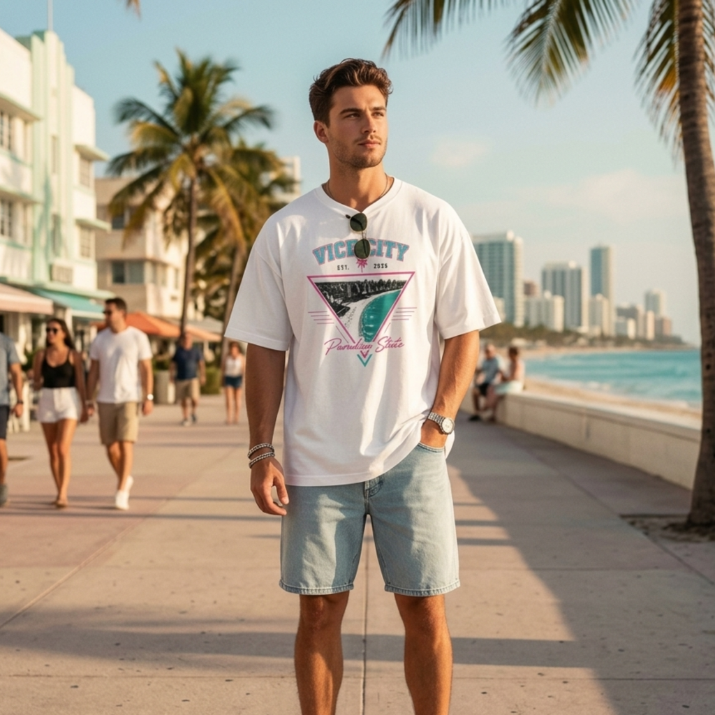 Paradise State Premium Oversized T-Shirt