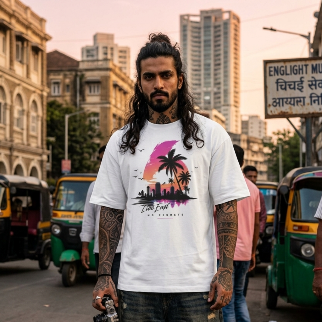 Live Fast No Regrets Premium Oversized T-Shirt